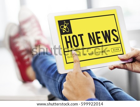 Hot News Newsletter Social Concept