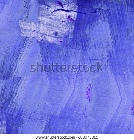 Brushstrokes of blue paint