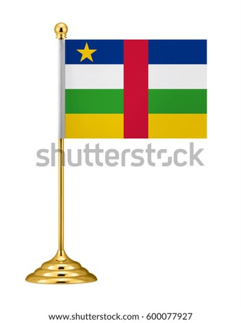 Central African Republic flag. Desk flag.