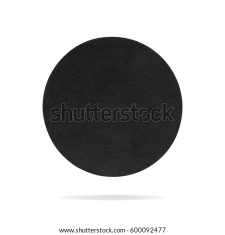 Round coaster on isolated background with clipping path. Blank cup pad for montage or your design.