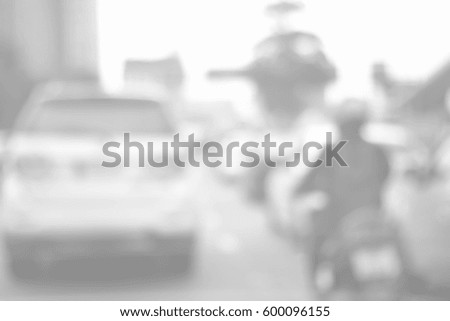 Blurred  background abstract and can be illustration to article of traffic in Bangkok Thailand