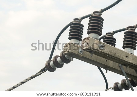 high voltage pole.