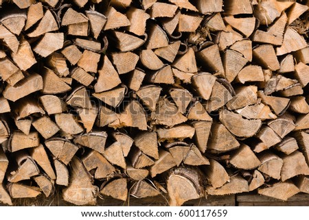 A well arranged wood pile