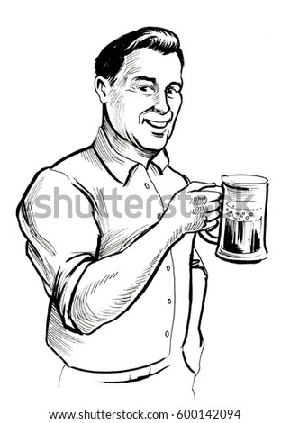 Man with beer mug