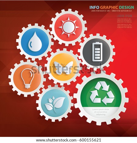 Nature info graphic design,clean vector