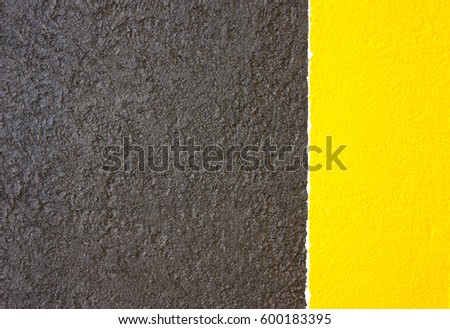 Background of yellow black strips. The sign is cautious, danger.