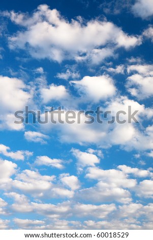 Colorful bright blue sky background.