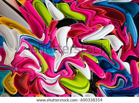 Vibrant colors, Full color abstract liquify background Royalty-Free Stock Photo #600338354