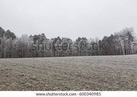 Beautiful winter Landscape next to Schwandorf in Bavaria