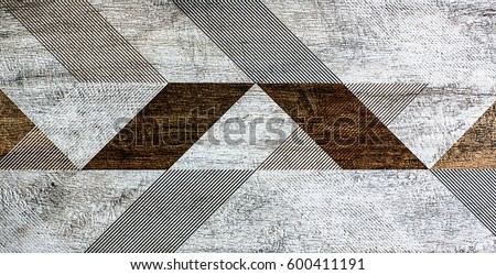 Mosaic geometry, abstract pattern, ceramic tile Royalty-Free Stock Photo #600411191