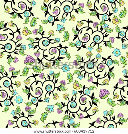 seamless pattern of flowers