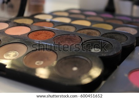 Make-up cosmetics in the beauty salon