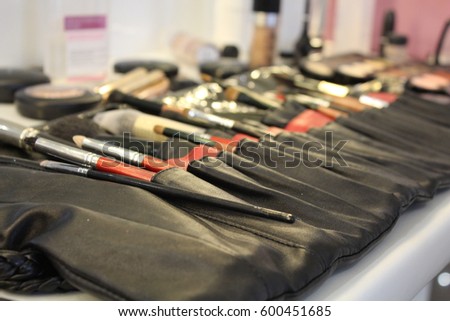 Make-up cosmetics in the beauty salon