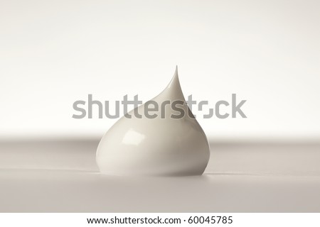 close up detail of beauty cream on white back ground Royalty-Free Stock Photo #60045785
