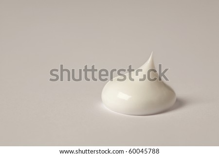 close up detail of beauty cream on white back ground Royalty-Free Stock Photo #60045788