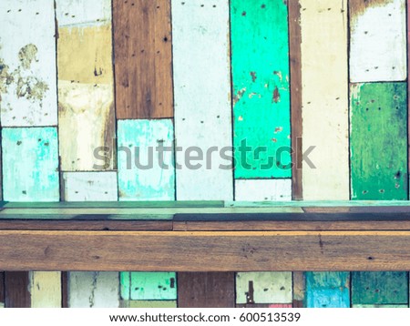 Abstract vertical lines of wooden wall