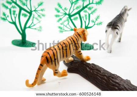 animal Toy made of plastic on a white background