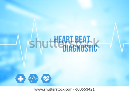 Medical and Healthcare Concept with text on heartbeat 