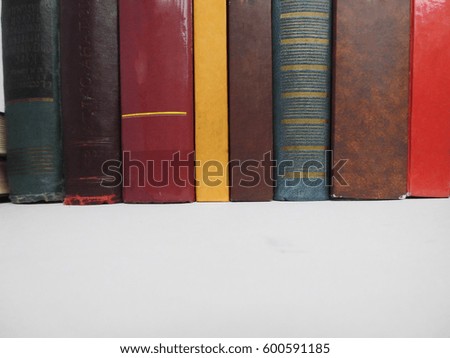 Books. A stack of books on a white background.