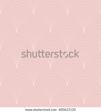 Seamless wave pattern. Art deco seamless background. Dusty rose vector background.