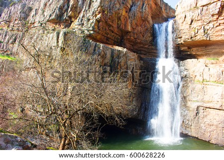 Waterfall, Despeñaperros Natural Park, Andalusia, Spain.