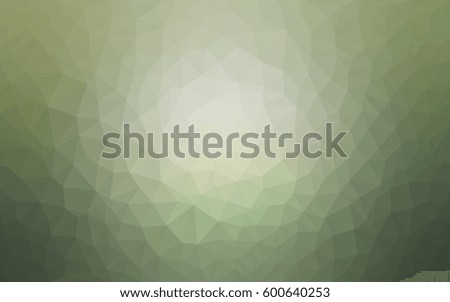 Light Green vector polygonal illustration, which consist of triangles. Triangular pattern for your business design. Geometric background in Origami style with gradient. 