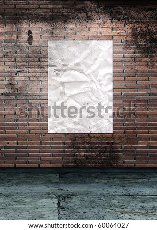 Background with blank poster