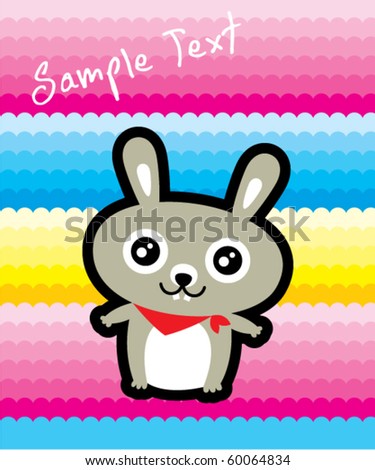 cute bunny rabbit card