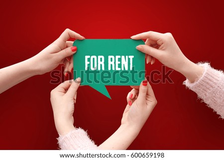 For Rent, Business Concept