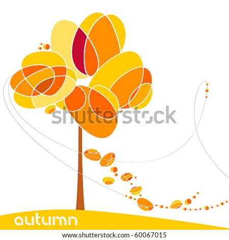 Vector elegant autumn illustration