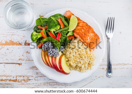 My plate portion control guide Royalty-Free Stock Photo #600674444