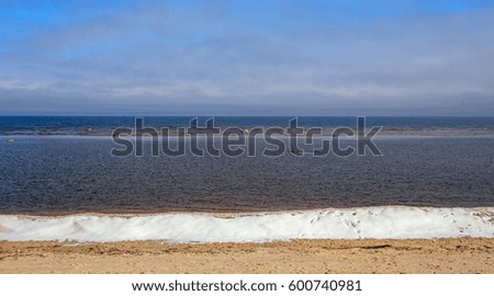 Baltic Sea. Early spring. Engure, Kurzeme, Latvia