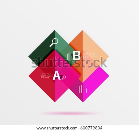 Square banner. Vector template background for workflow layout, diagram, number options or web design