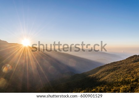 May a fresh start come with new rays of the Sun Royalty-Free Stock Photo #600901529