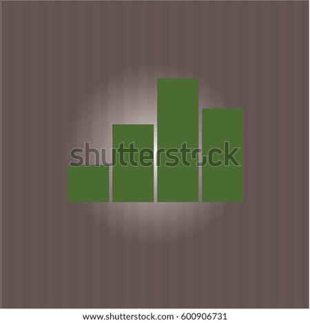 Vector illustration of Chart icon in Green
