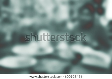 Blurred abstract background of woman eating restaurant