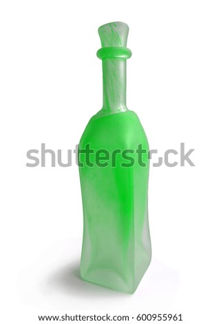 Creative bottle isolated on white