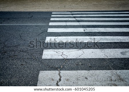 Zebra crossing, close-up