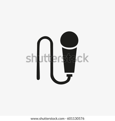 microphone icon in black on gray background