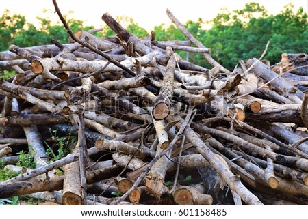 Lumber pile Royalty-Free Stock Photo #601158485