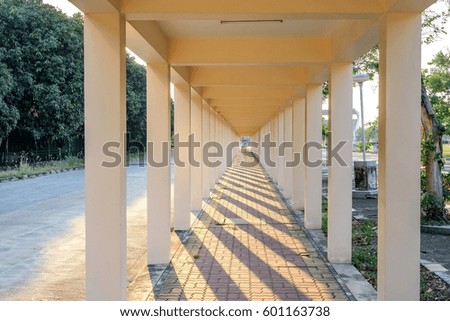 Architecture of covered walkway