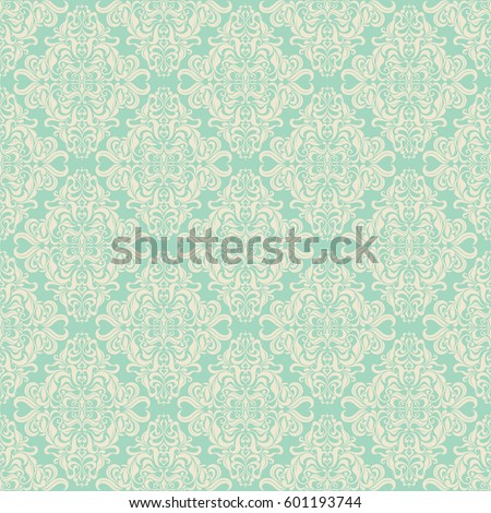 Vector damask seamless pattern background. Elegant luxury texture for wallpapers and backgrounds