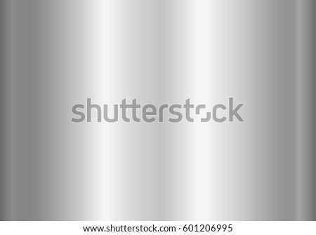 Silver foil texture background. Vector shiny and metal steel gradient template for chrome border, silver frame, ribbon or label design. Royalty-Free Stock Photo #601206995