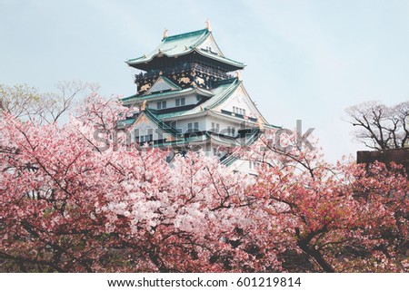 Osaka Castle Vintage tone