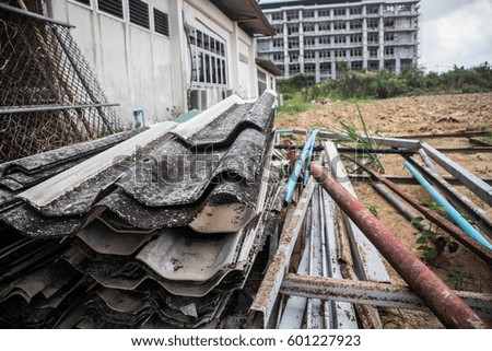 Old roof with old building materials 2