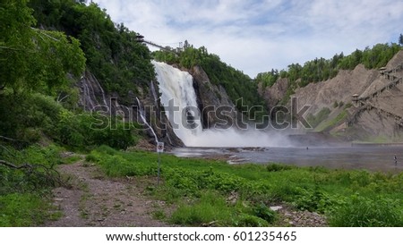 Beautiful Waterfalls at Quebec City