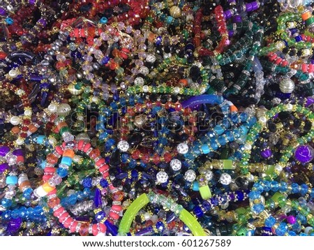 Fake jewelry for sale,Strands of small colorful beads necklaces