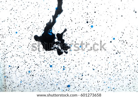 Multi colour Fancy Dream Cloud of ink under with White background,Ink swirling in water,Colorful ink in water abstraction