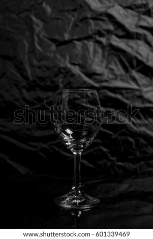An empty and clean wine glass