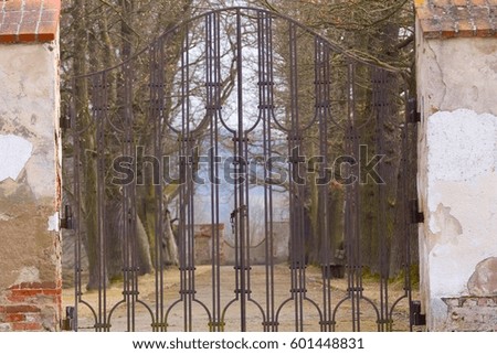 Steel Gates on park closed. 